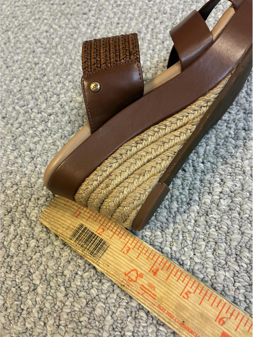 UGG Adriana Brown Leather Slide Sandals Size 8 New With Box - Picture 7 of 11